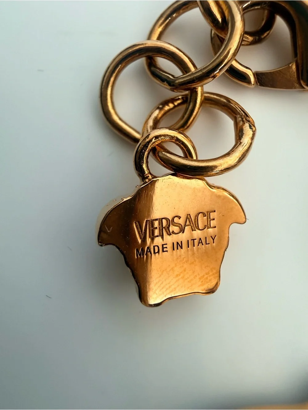 Versace Gold Medusa Head Pendant Bracelet